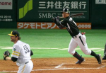 Toritani singles against Sarfate to score Uemoto in the 9th. Photo taken from Sanspo.com
