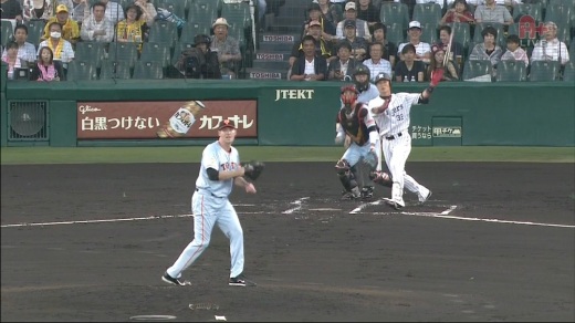 It wasn't the deepest hit of the night but it certainly was the most important. Ryota cleared the bases in the opening inning.